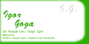 igor goga business card
